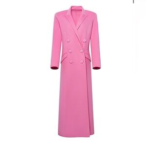 Fay Double-breasted Pink Wool Coat